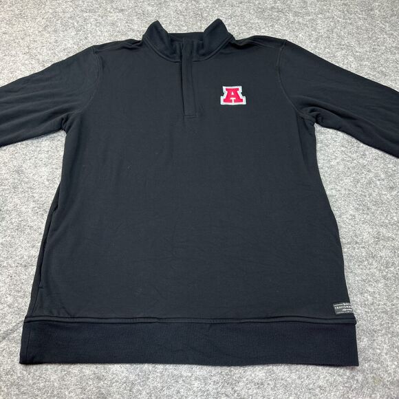 Travis Mathew Pullover Large Black Quarter Zip Fleece Lined Activewear Comfort - Picture 3 of 11